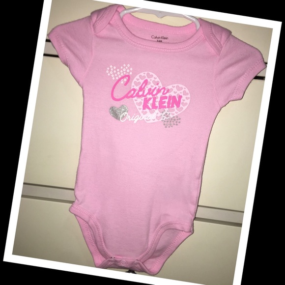 Calvin Klein Other - Calvin Klein Baby girl 3-6m onesie✨EUC✨ Calvin Klein Other - Calvin Klein Baby girl 3-6m onesie✨EUC✨